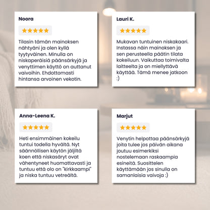 FX-Fysio Ergonominen niskan ja kallonpohjan rentouttaja - Fysiopuoti.fi